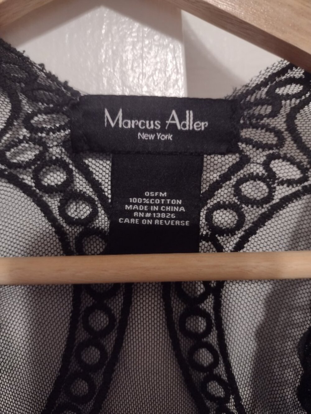 Marcus Adler Black Cotton Lace Duster - Picture 3 of 7